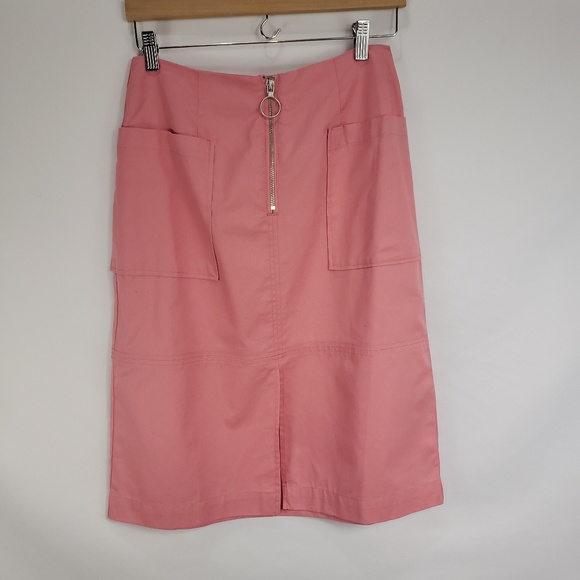 Who What Wear Dresses & Skirts - Who What Wear Pink Cotton A Line Midi Skirt